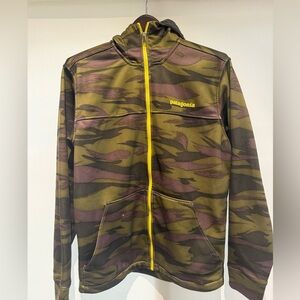 Patagonia M's Slopestyle Hoody Camo Full Zip Men's Size SMALL Casual